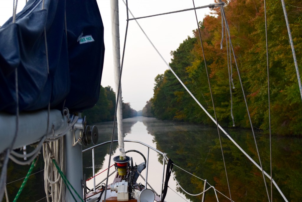 Motoring down at 5 knots