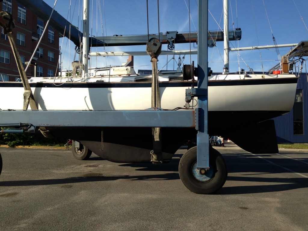 modified full keel and skeg rudder