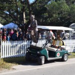 Most people get around by golf carts..... this one is aptly decorated for Blackbeards Island