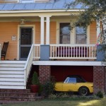 Most houses are on some kind of stilts or platform