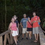 hiking down neatly manicured paths