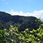 looking at the lip of the caldera, which formed 30,000 years ago