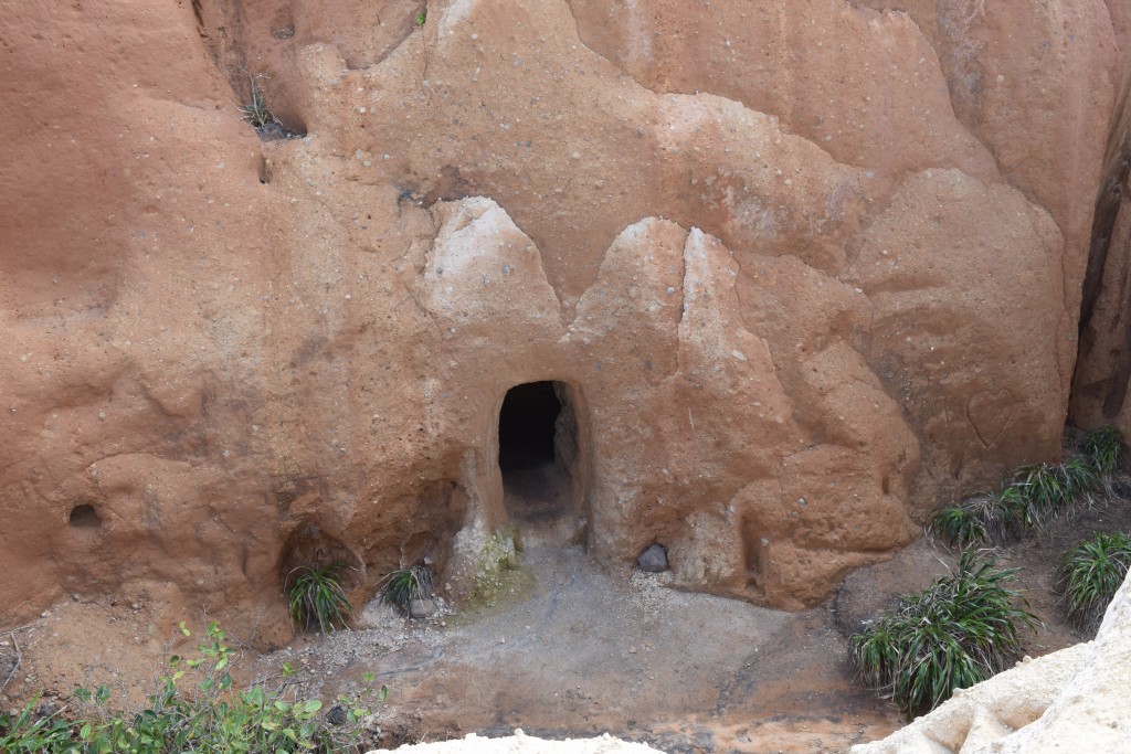 a teacher carved out this little cave to meditate