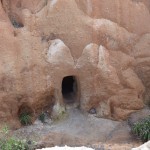 a teacher carved out this little cave to meditate