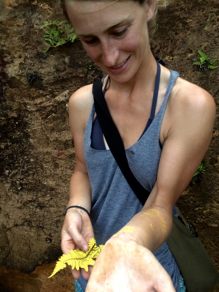 spotted a green fern. The underside was a brilliant yellow which made for a fun tattoo.