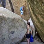 Here begins the off-trail bouldering. The camera went back into the dry bag