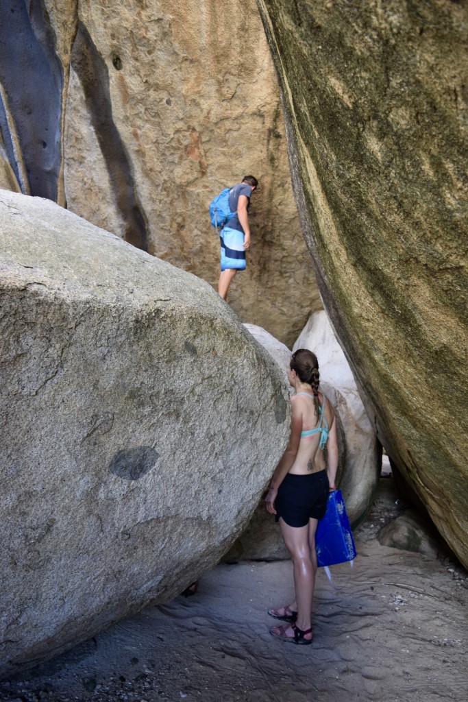 Here begins the off-trail bouldering. The camera went back into the dry bag