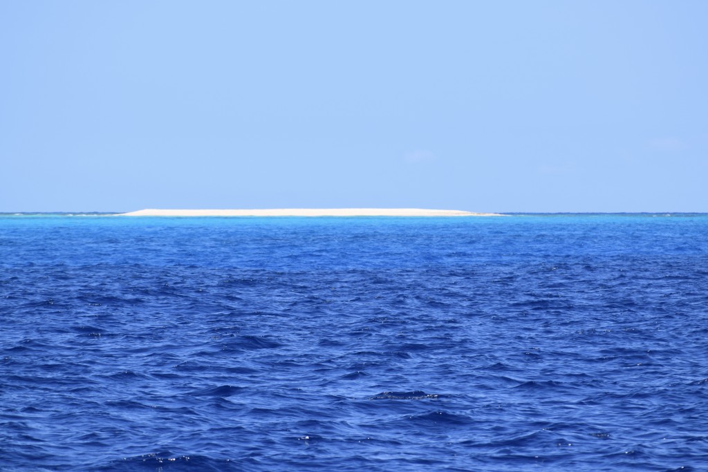 Outside of the atoll the water is thousands of feet deep