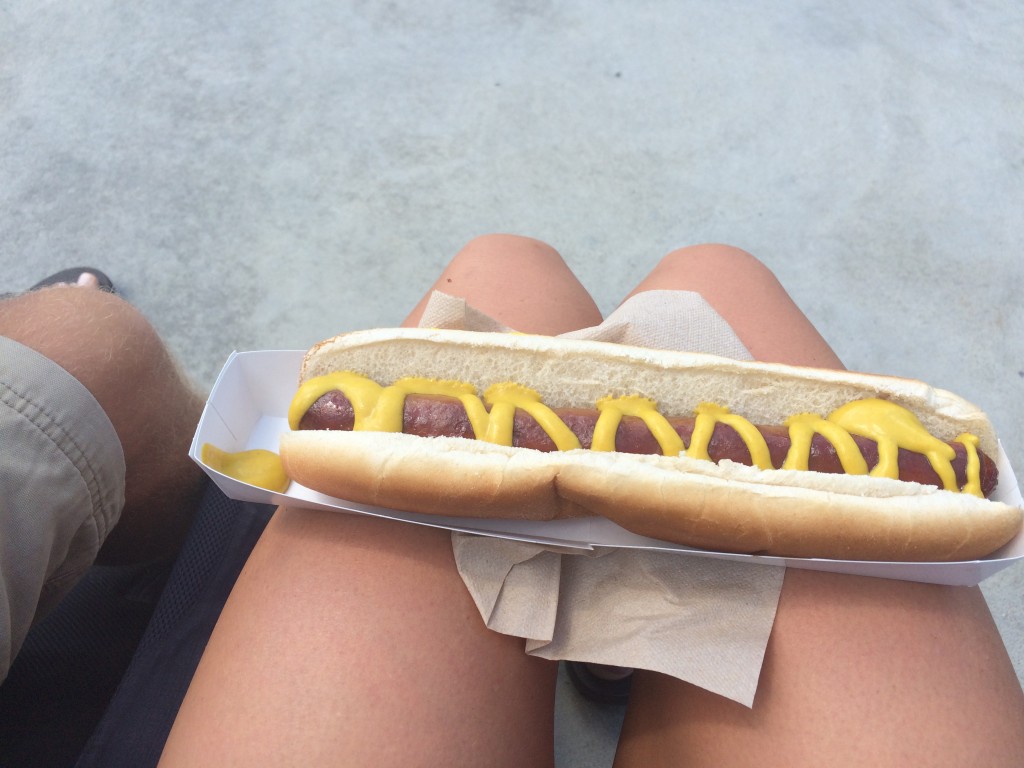 Foot long hotdog for lunch