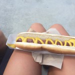 Foot long hotdog for lunch